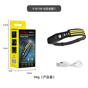LED Headlamp with Motion Sensor & Multi - Color Lighting - InspiredGrabs.com